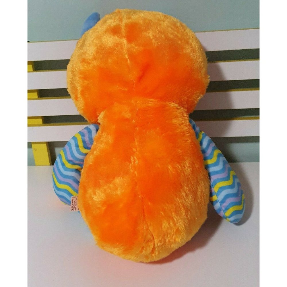 ORANGE MONSTER PLUSH TOY BIG W OR KMART ? HORNS 88CM STRIPEY ARMS AND LEGS - Picture 2 of 2